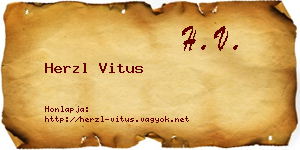 Herzl Vitus névjegykártya